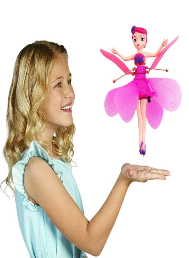 ASHAPURA CREATION Magical Flying Fairy Doll, Hand Sensor Control, USB Powered Magic Flying Fairy, Sky Dancers Flying Toy, Rainbow Glitter Flying Princess Doll Best Gift for Girls Boys (Random Color) - Image 1